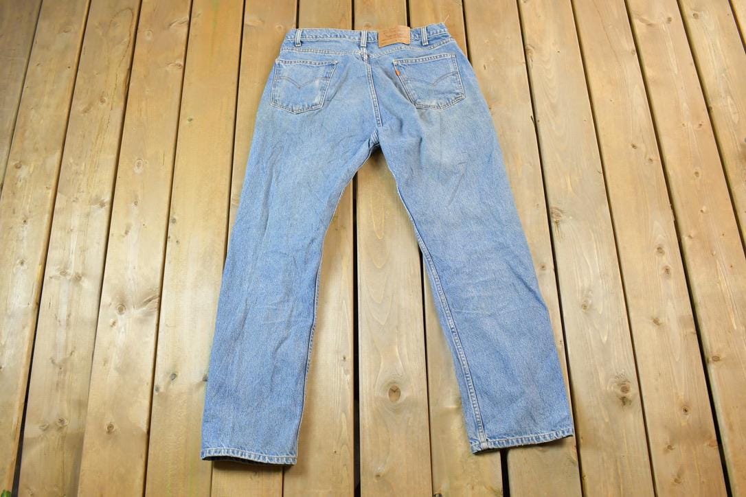 Vintage 1990s Levi Strauss Orange Tab Denim Jeans Size 34 x 30