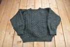 Vintage 1990s Country Club 3D Cable Knit Crewneck Sweater