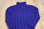 Vintage 1990s Cable Knit Turtleneck Knit Sweater