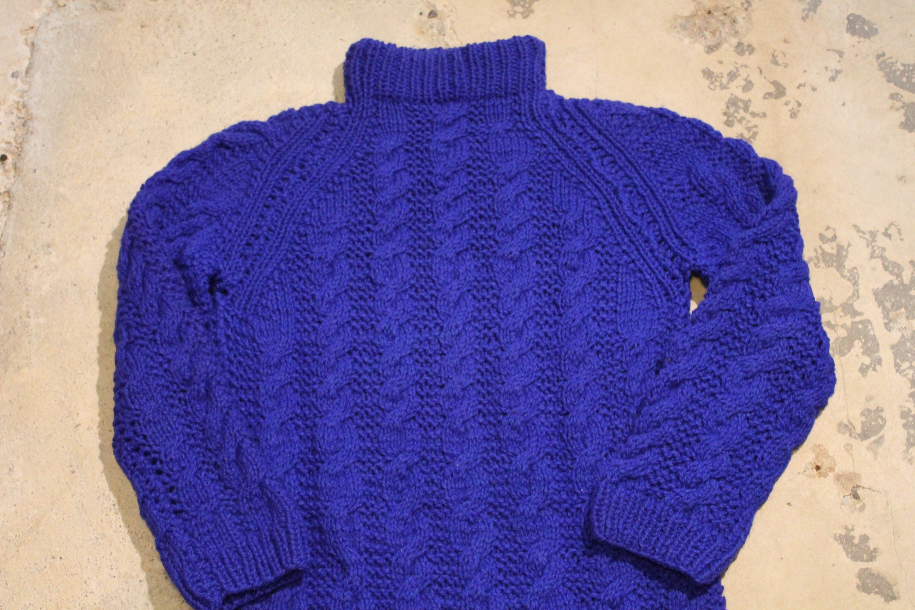 Vintage 1990s Cable Knit Turtleneck Knit Sweater