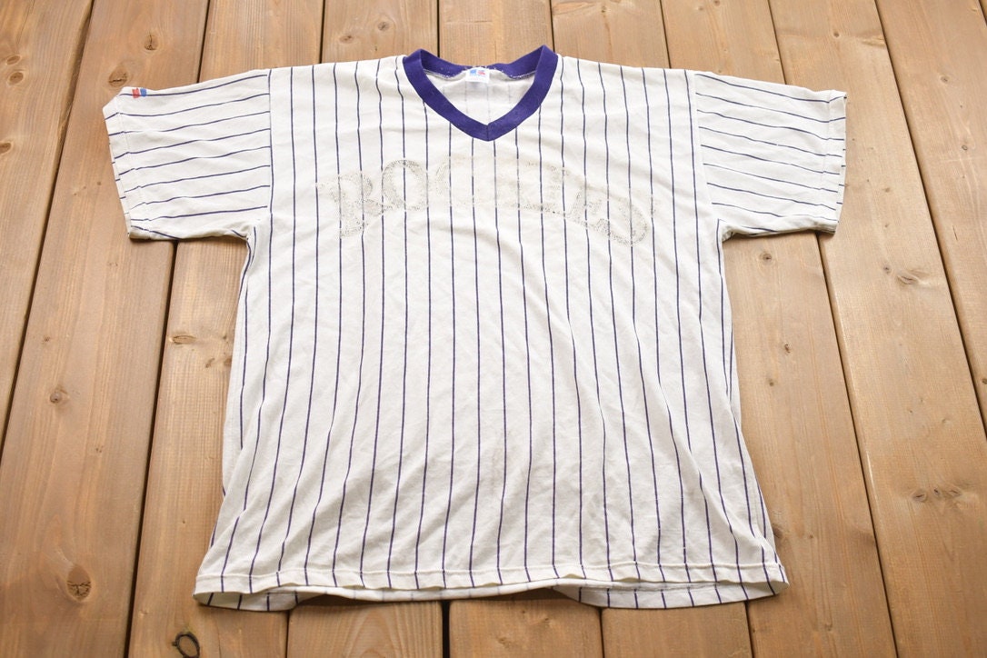 Vintage 1990s Russell Athletic V-Neck Colorado Rockies MLB T-Shirt