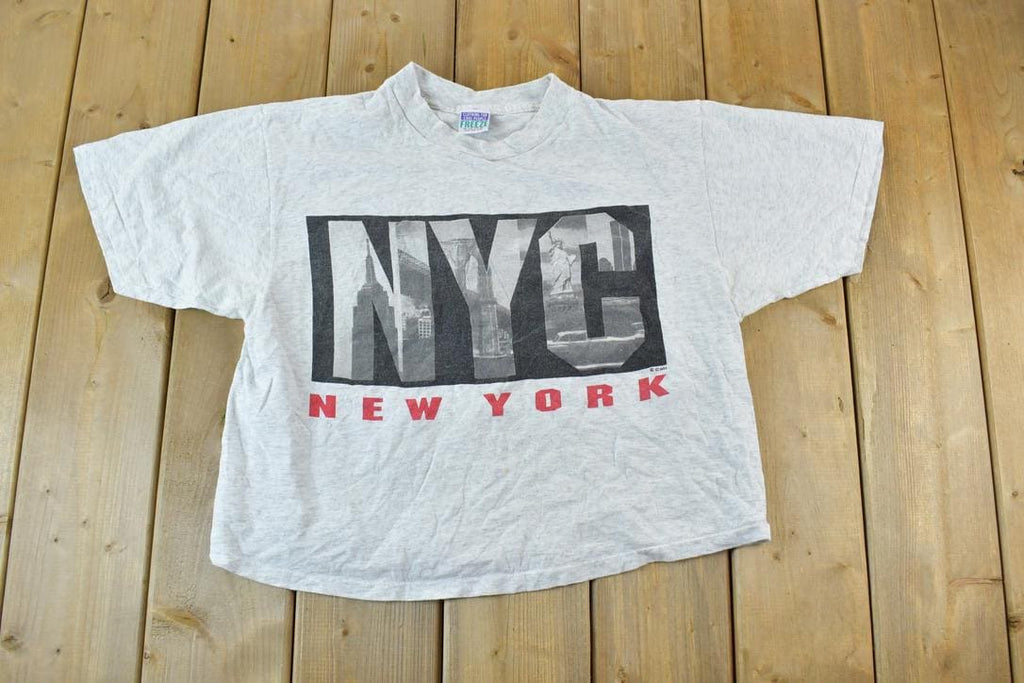 Vintage 1990s NYC Cropped Graphic Print T-Shirt