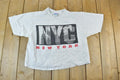 Vintage 1990s NYC Cropped Graphic Print T-Shirt