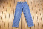 Vintage 1990s Eddie Bauer Plaid Lined Denim Jeans