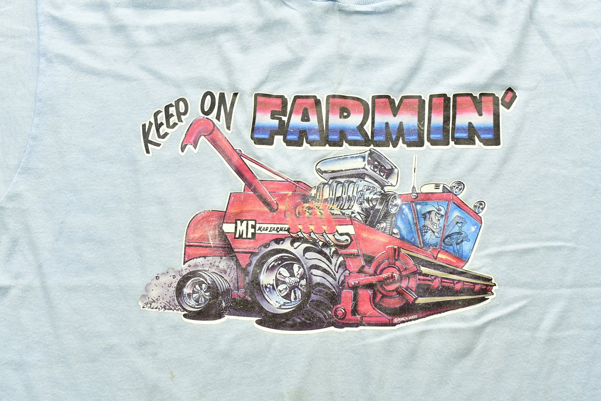 Vintage 80's "Keep On Farmin" Single Stitch T-Shirt /