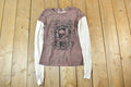 Women Vintage Vigoss Y2K T-Shirt / Vigoss Grunge Skull Print / Contrast Stitch / Internet Famous Clothing / Over Dyed / Y2K Bedazzled