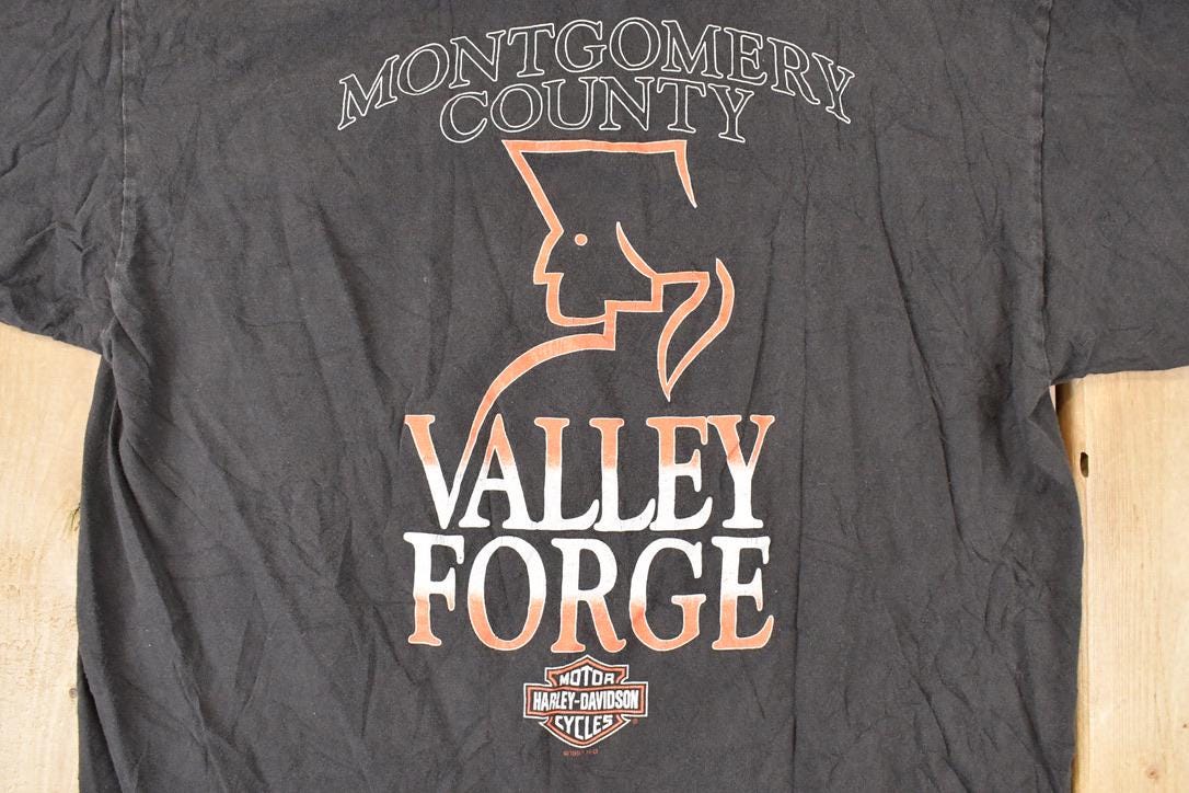 Vintage 1990s Valley Forge Harley Davidson Screaming Eagle Souvenir T-Shirt Men's M