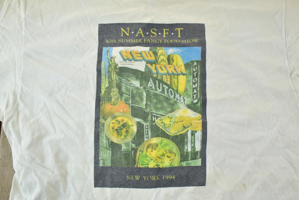Vintage 1994 NASFT New York Fancy Food Show Souvenir Single Stitch Graphic Print T-Shirt