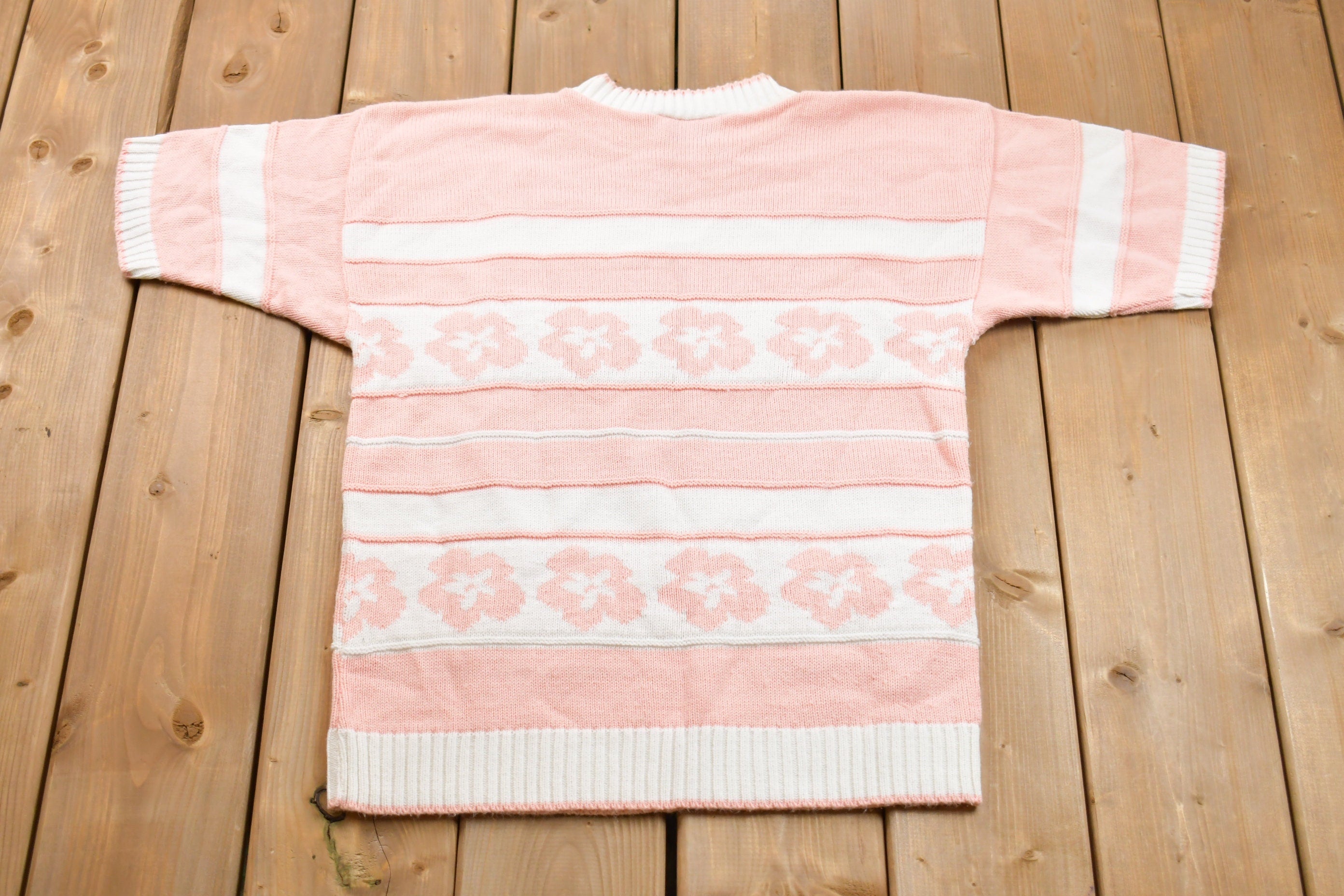 Vintage Fire Islander Short Sleeve Knitted Sweater