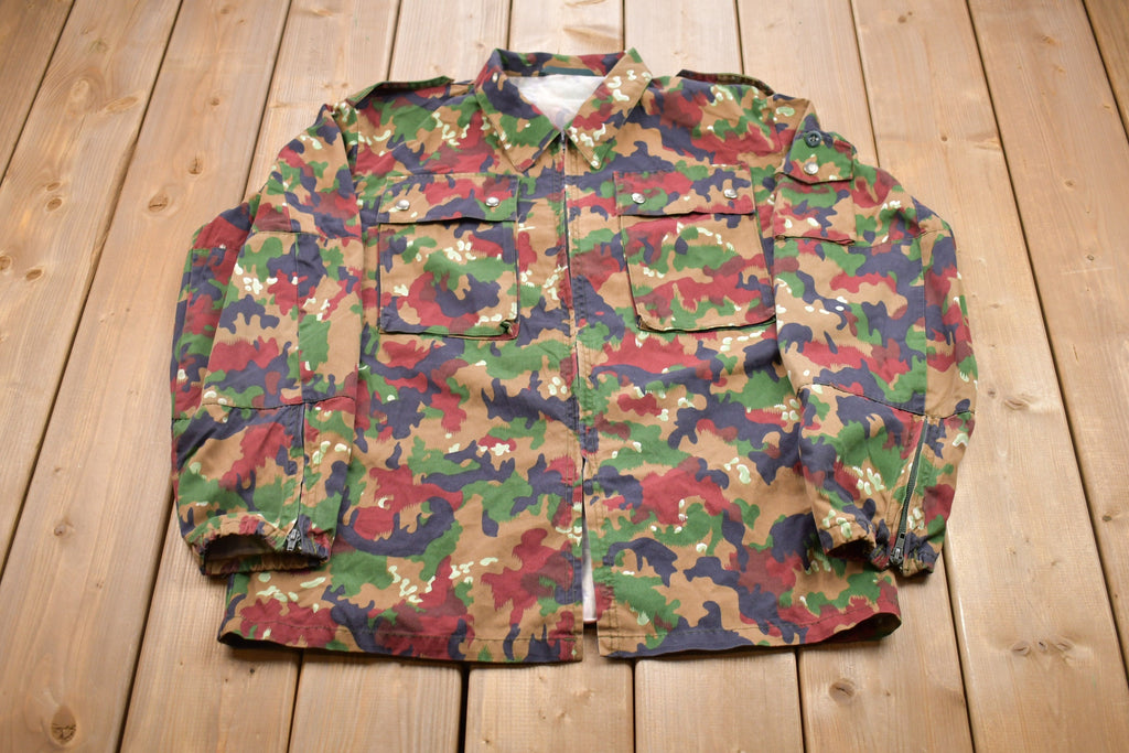 Vintage 1990s Alpenflage Camo Canvas Jacket