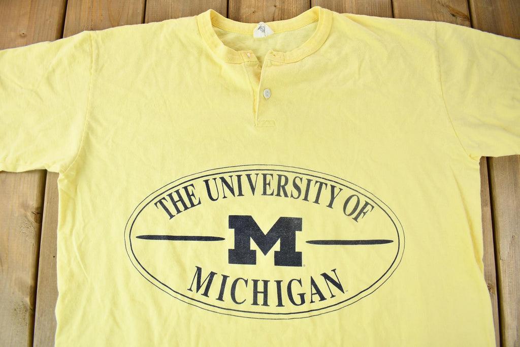 Vintage 1990s The University Of Michigan Collegiate Graphic Sleep Shirt