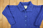 Vintage 1990s Aran Crafts 100% Merino Wool Knit Sweater