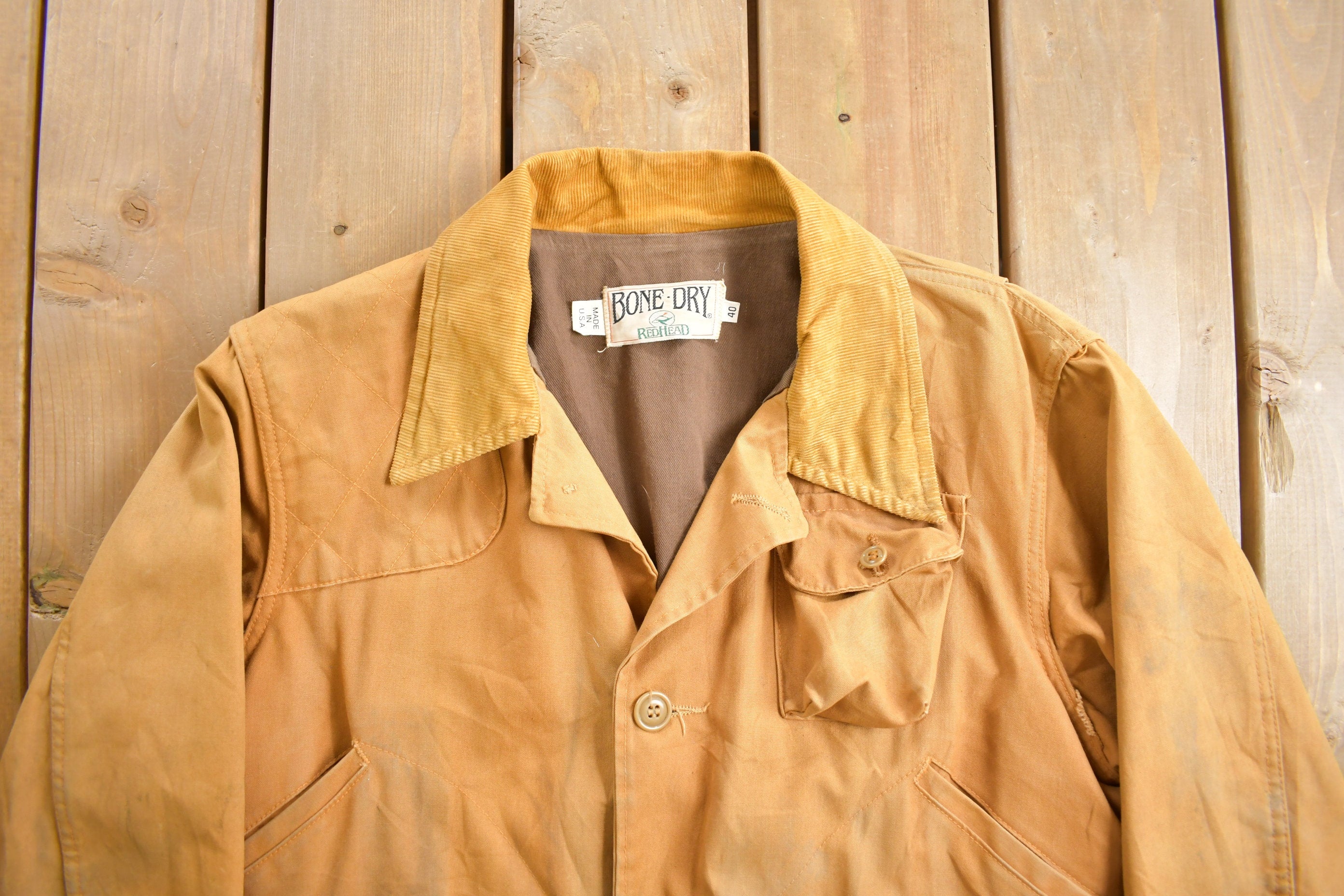 Vintage 1950s Red Head Canvas Hunting Jacket Made In USA