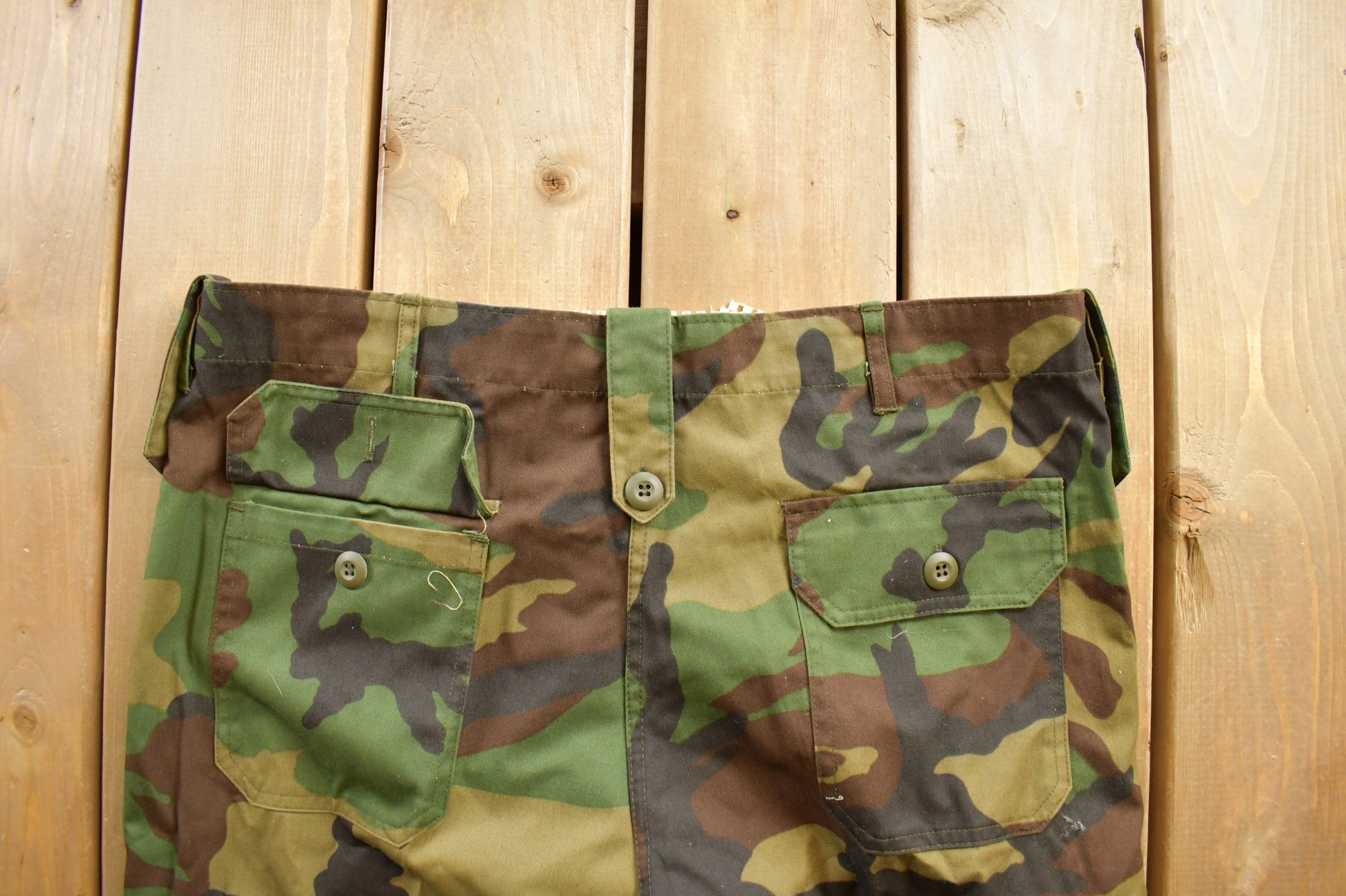 Vintage 1980s Army Camouflage Cargo Pants Size 38x30