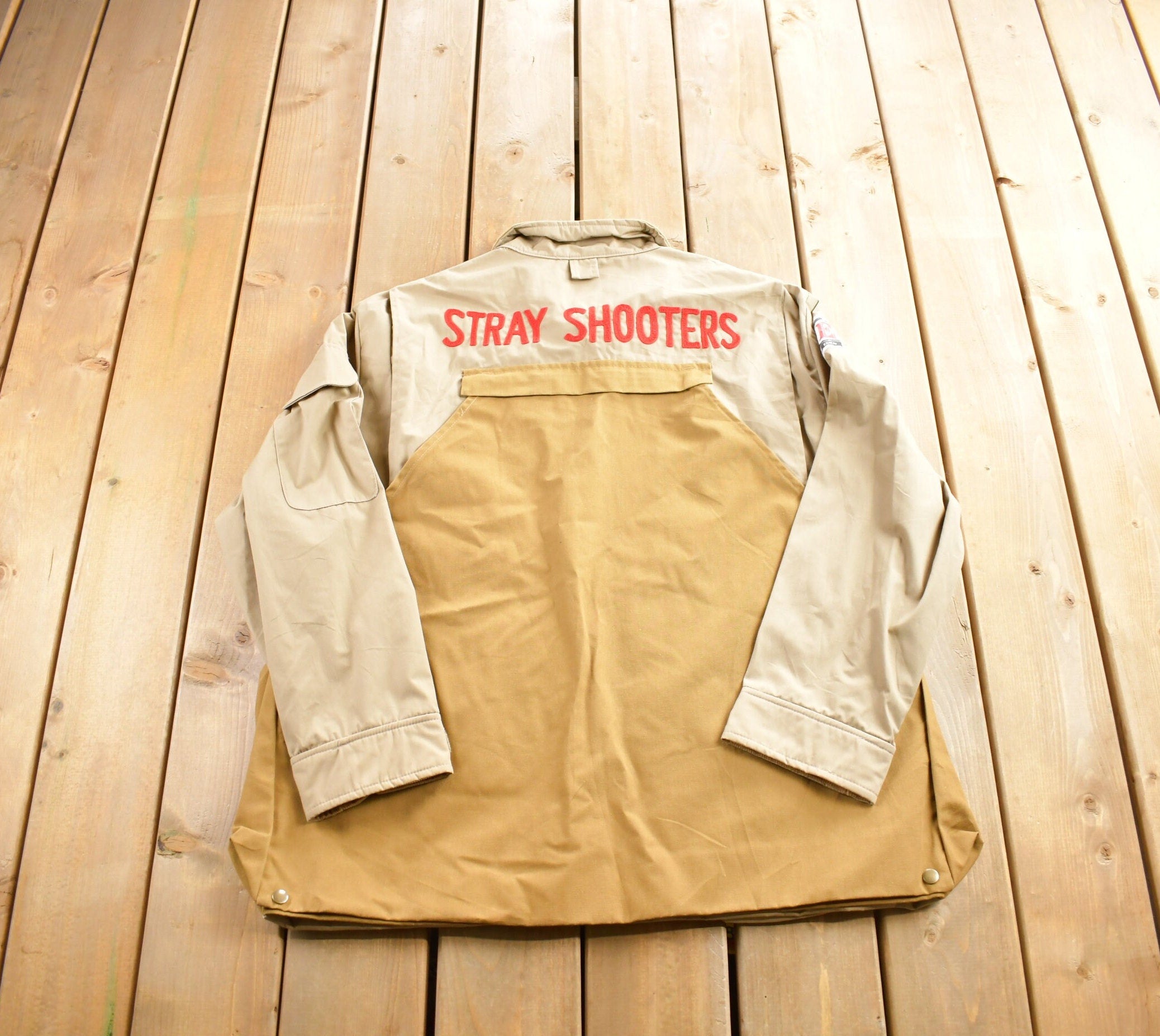 Vintage 1980s Gamehide Stray Shooter Chain Stitch Embroidered Padded Hunting Jacket Size XL
