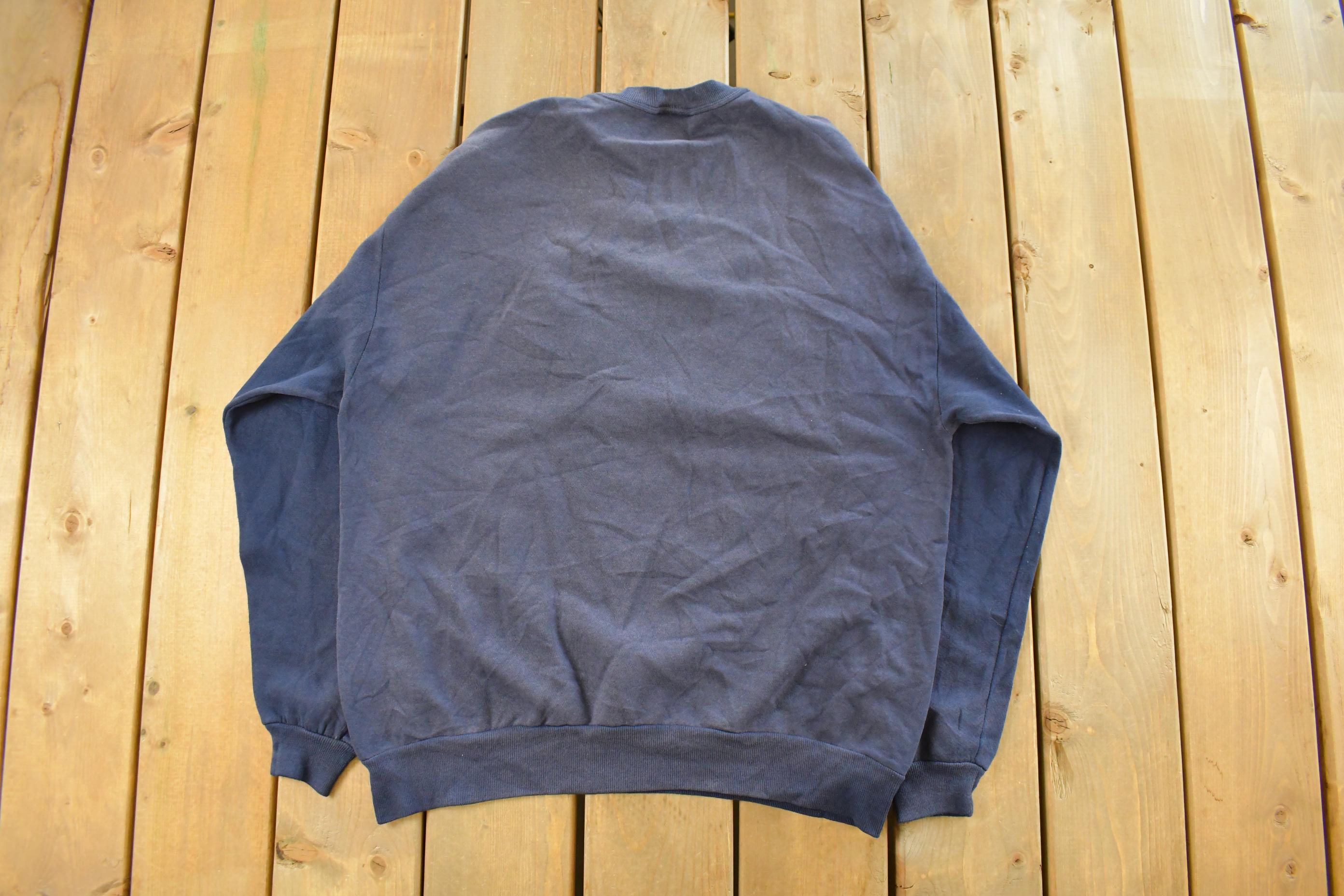 Vintage 1990s Cute Grandma Embroidered Crewneck Sweatshirt Men's Large