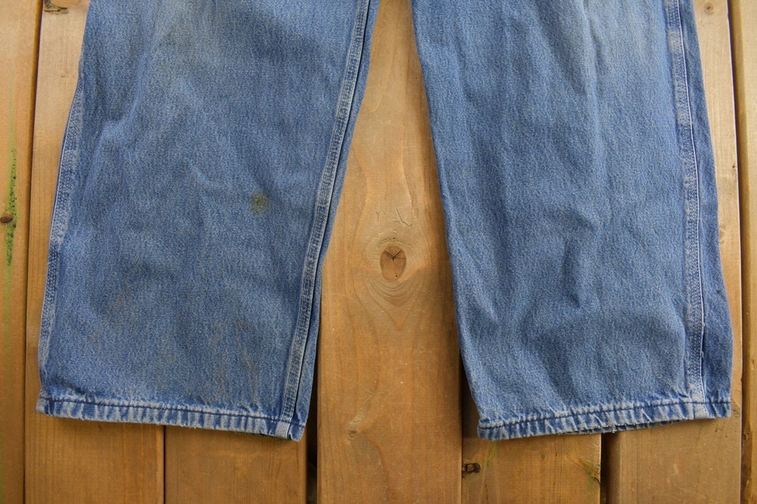 Vintage 1990s Carhartt Denim Jean Overalls Size 40 x 28