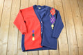 Vintage 1990s Cive Knit Abstract Pattern Cardigan Sweater