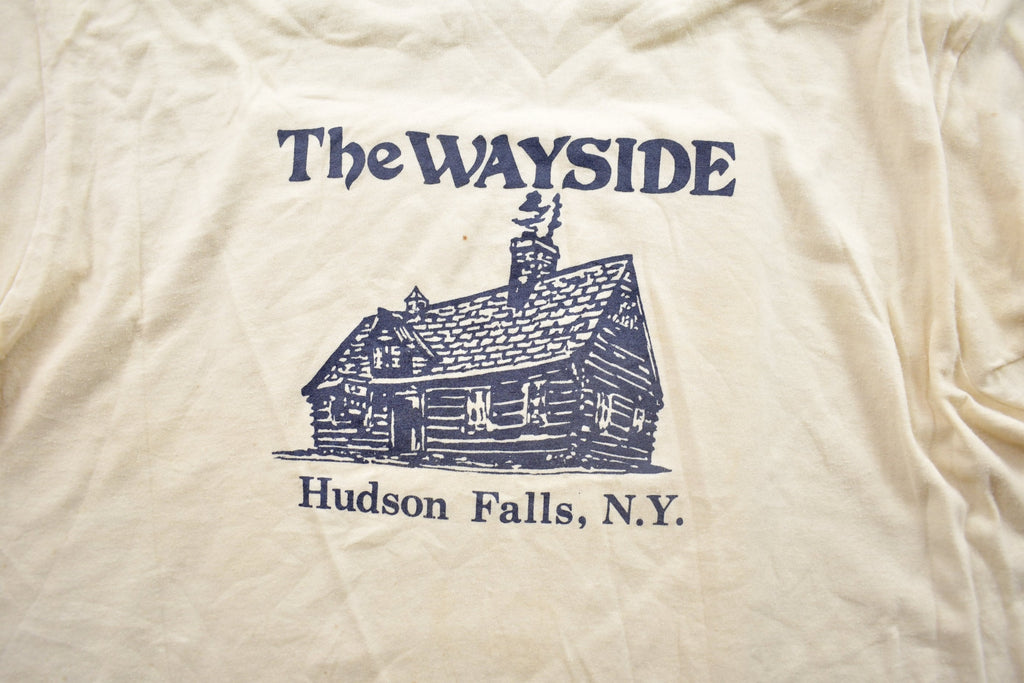 Vintage 1990s The Wayside Hudson Falls NY Cabin Souvenir T Shirt  Streetwear  Made In USA  Vacation Tee  Travel T Shirt  Screen Stars