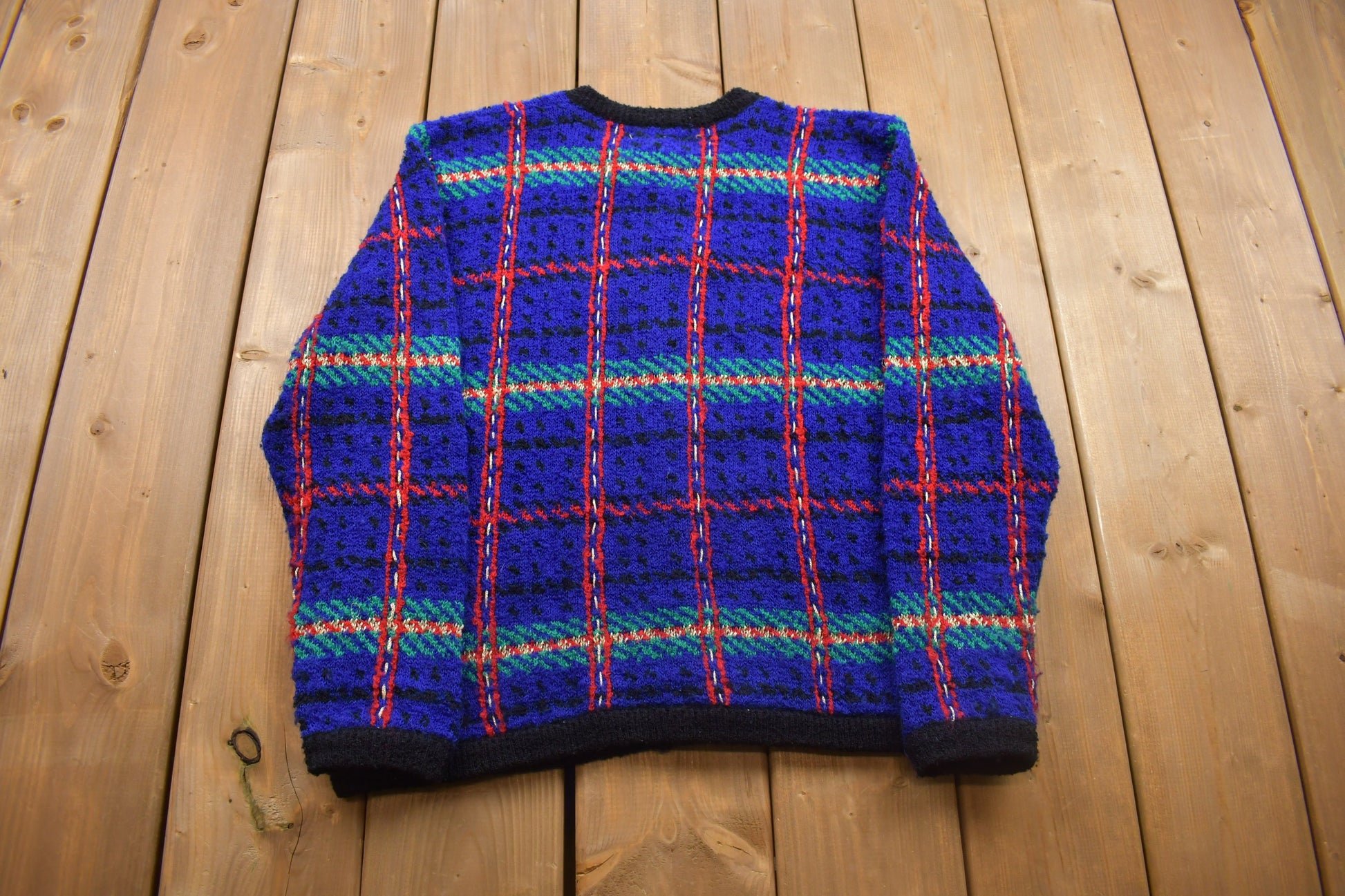 Vintage 1980s Worthington Button Up Knitted Cardigan Sweater / Vintage Cardigan / Button Up / Abstract Pattern