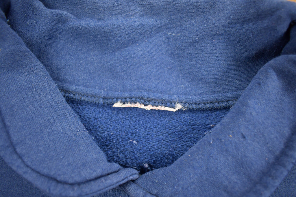 Vintage 1990s Blank Navy Collard Sweatshirt