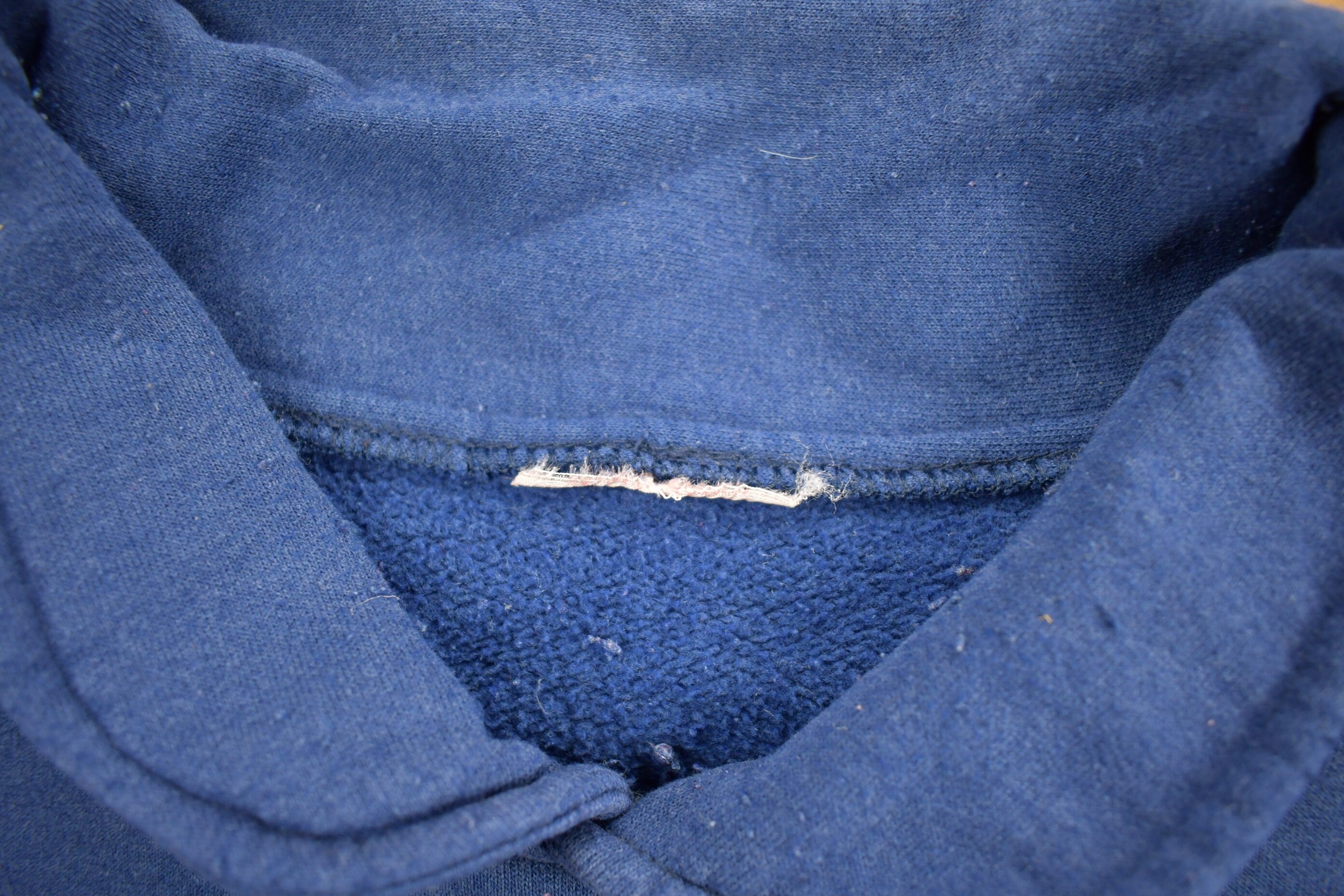Vintage 1990s Blank Navy Collard Sweatshirt