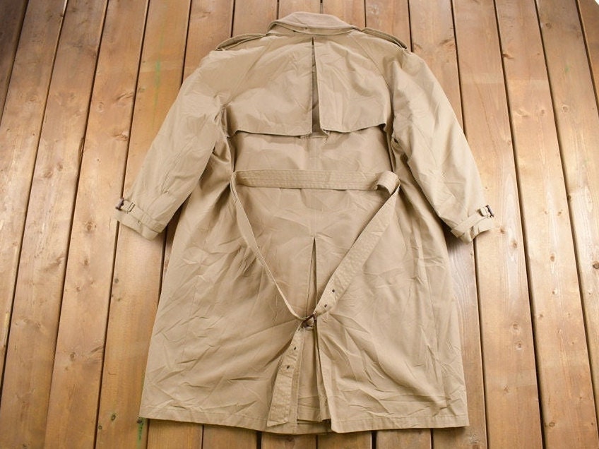 Vintage 1980s Charles Klein Full Length Trench Coat