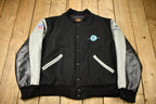 Vintage 1990s FOX NFL Sunday Garth Brooks Leather Varsity Jacket