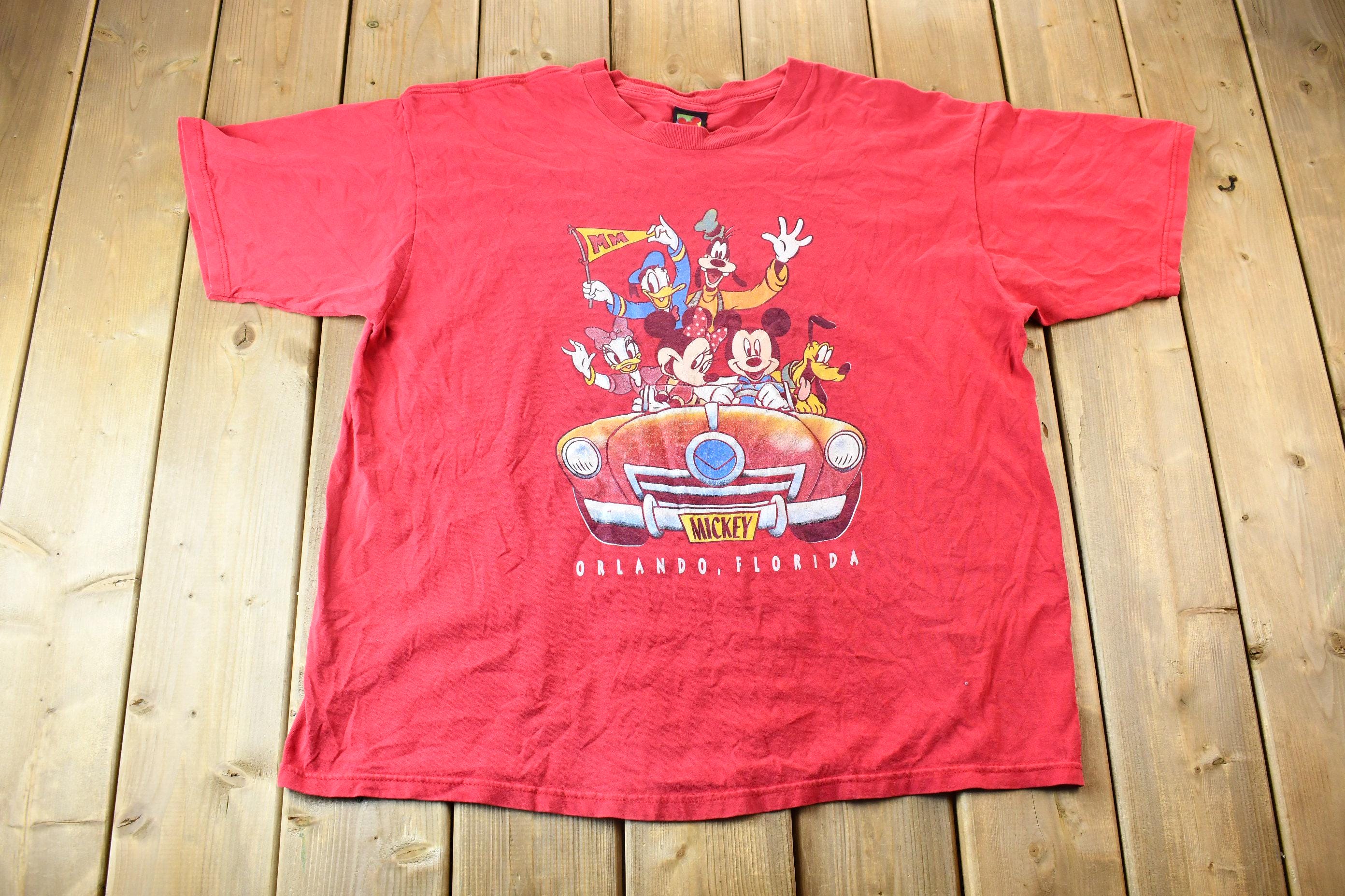 Vintage 1990s Walt Disney World Orlando Florida Souvenir Graphic T-Shirt