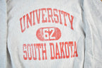Vintage 1990s University of South Dakota Champion Reverse Weave Warmup Crewneck Sweatshirt Men's Large