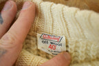 Vintage 1990s St Michael 100% Cable Knit Wool Knit Sweater
