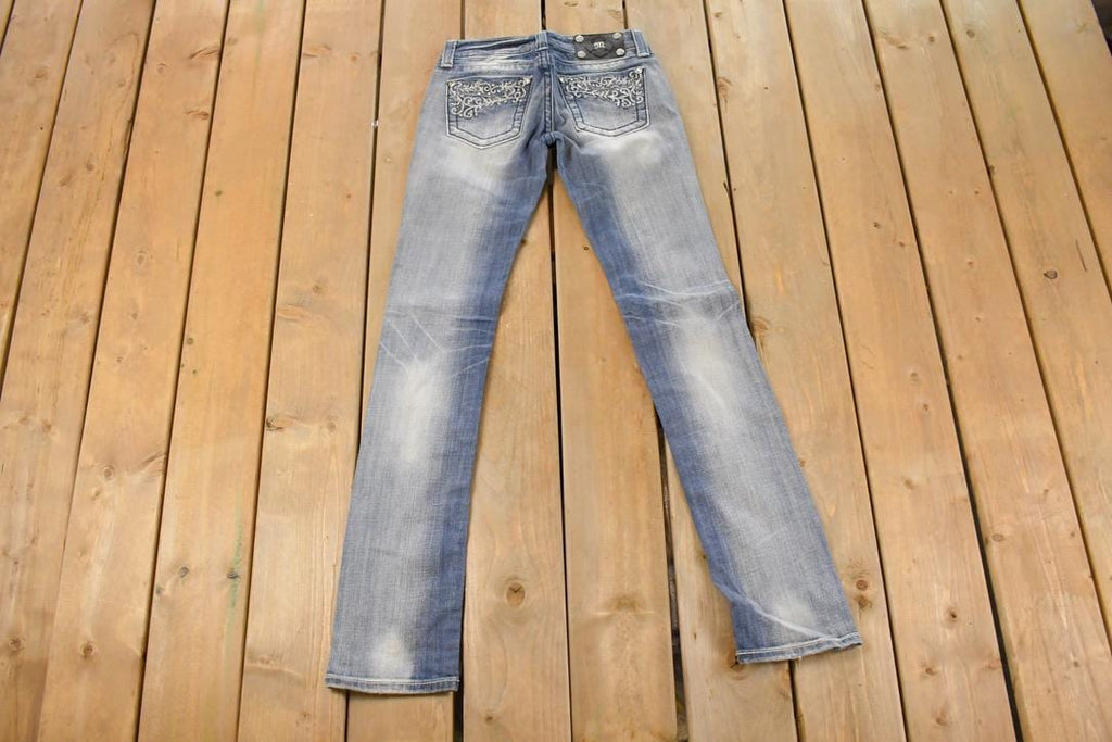 Vintage Deadstock Y2K Miss Me Bedazzled Low Rise Jeans Women's Size 26x31