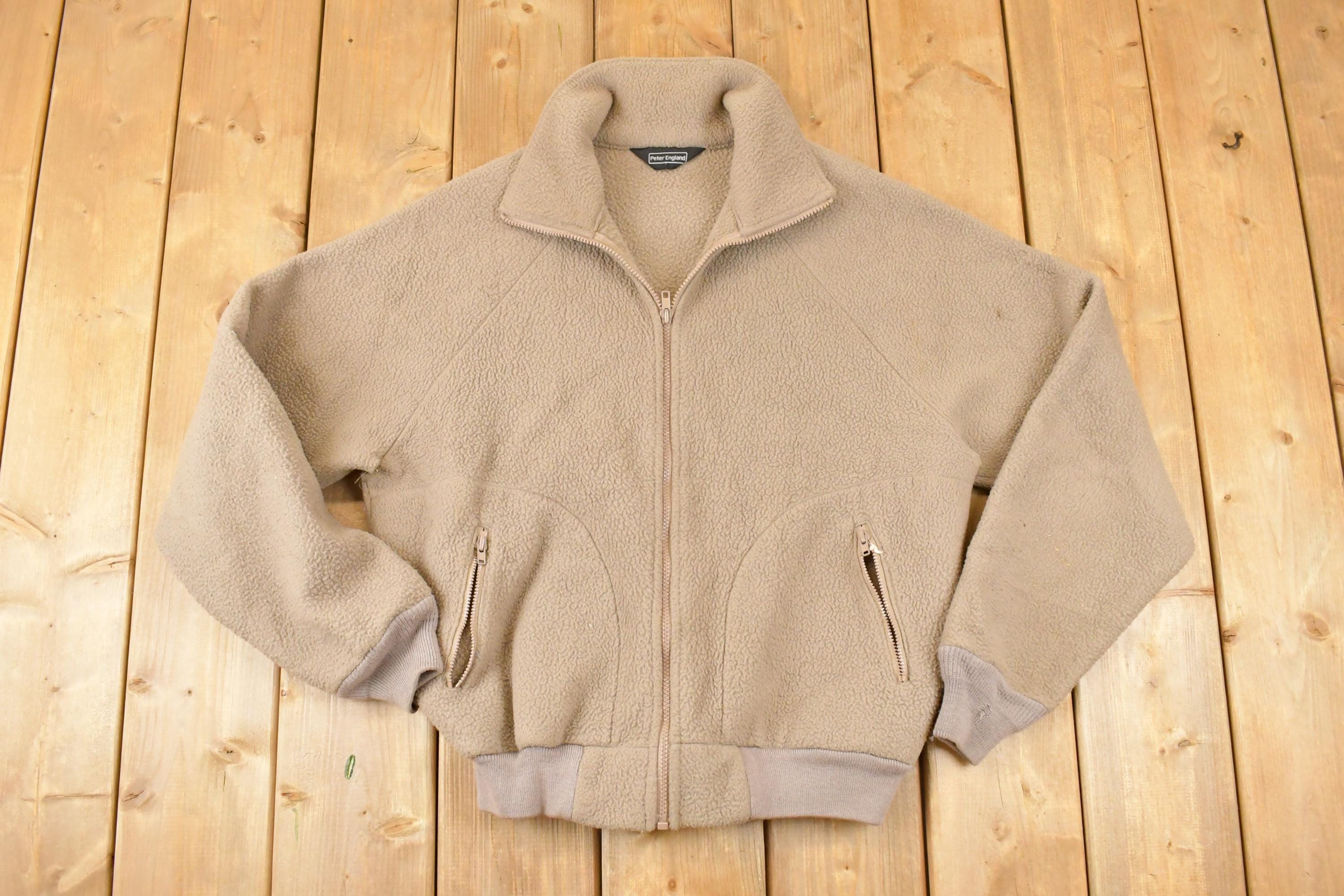Vintage 1980s Peter England Fleece Outdoorsman Sweater Men's L