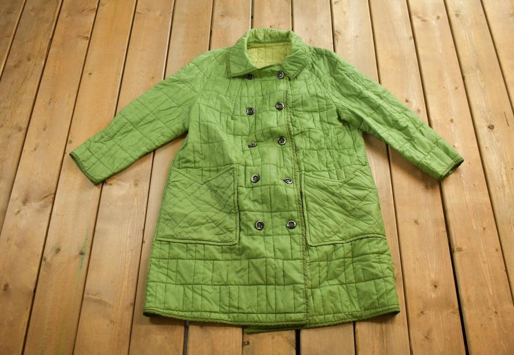 Vintage 1970s Quilted Overcoat Jacket