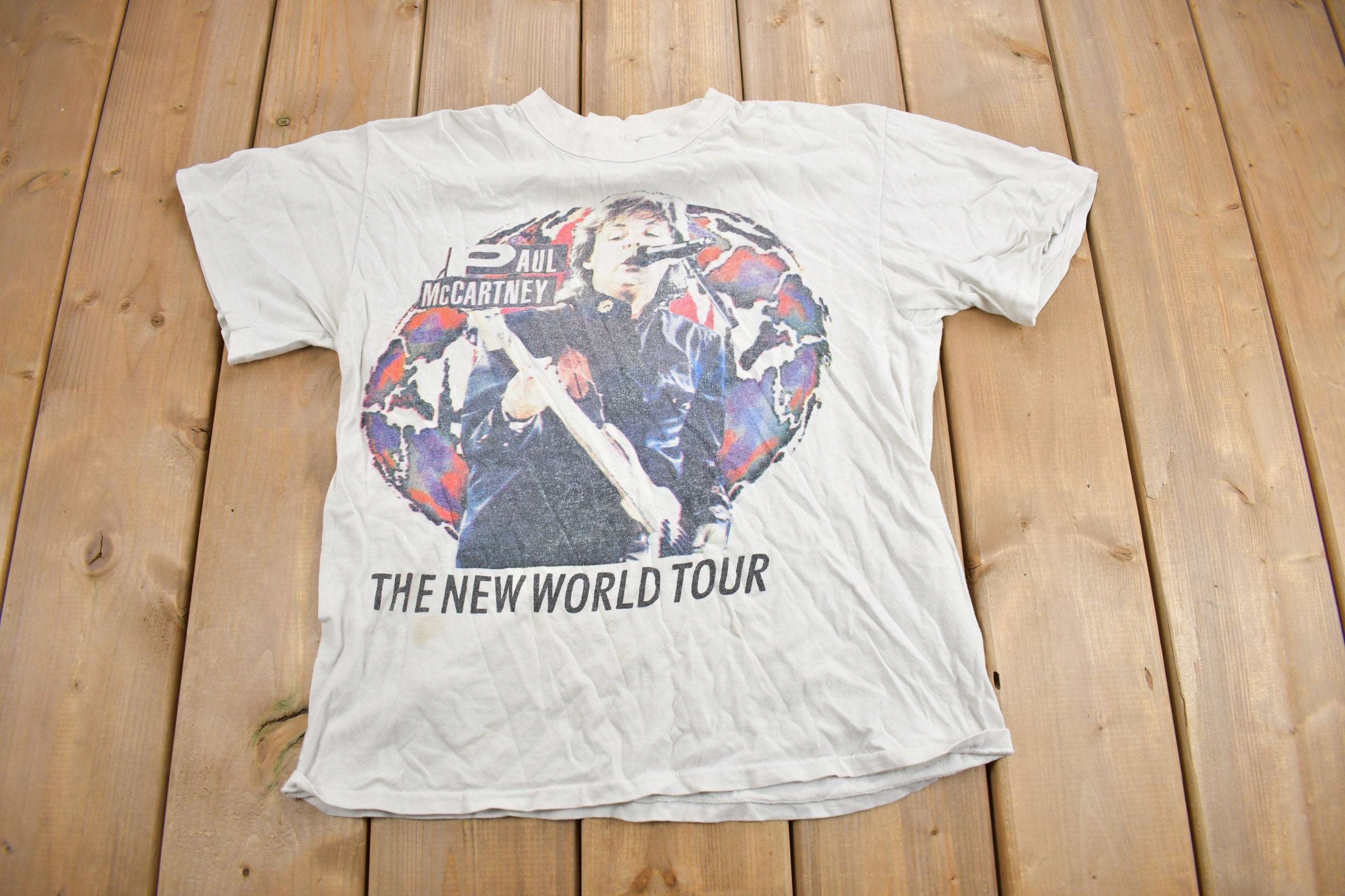 Vintage 1993 Paul McCartney The New World Tour Band T-shirt