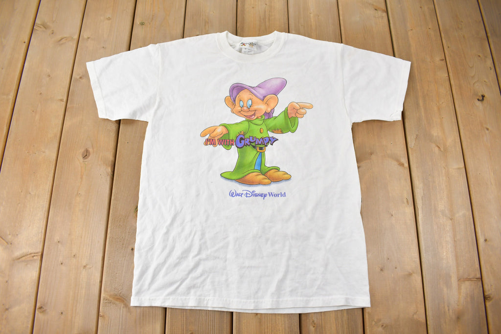 Vintage 1990s Walt Disney World IM With Grumpy Seven Dwarves Graphic T-Shirt