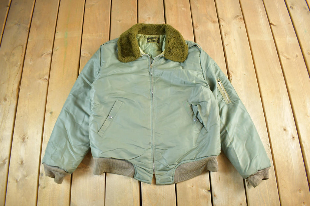 Vintage 1950s 1960s Timber King Flight Military Army Jacket Men's XL