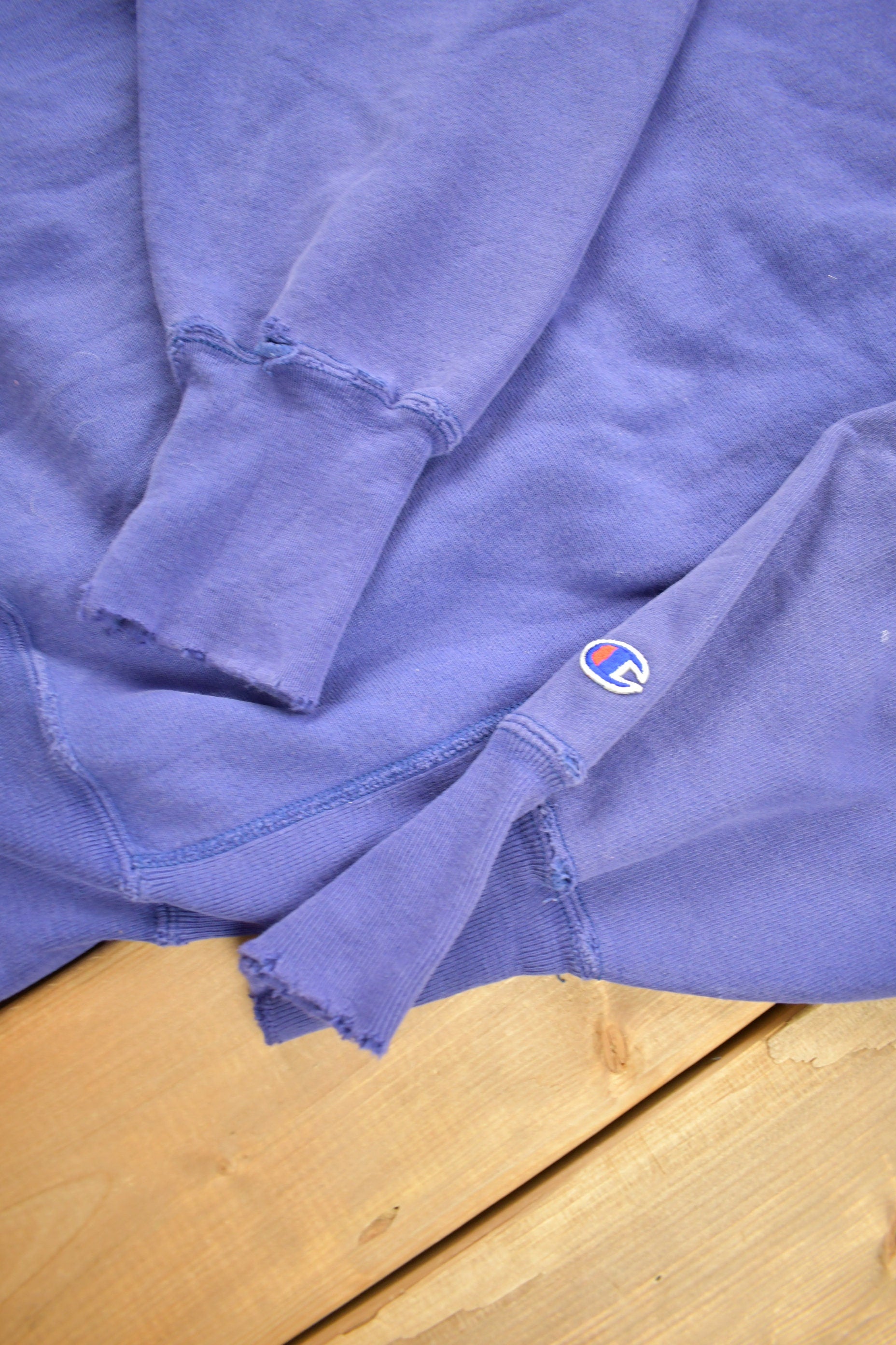 Vintage 1990s Blank Blue Champion Reverse Weave Crewneck