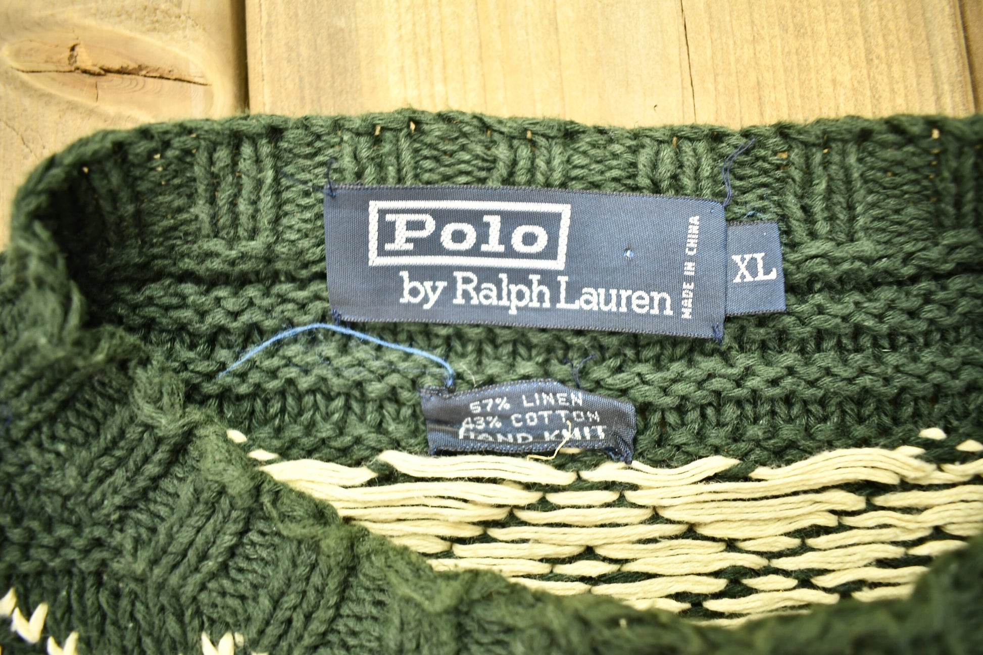 Vintage 1990s Polo Ralph Lauren Snowflake Knit Crewneck Sweater