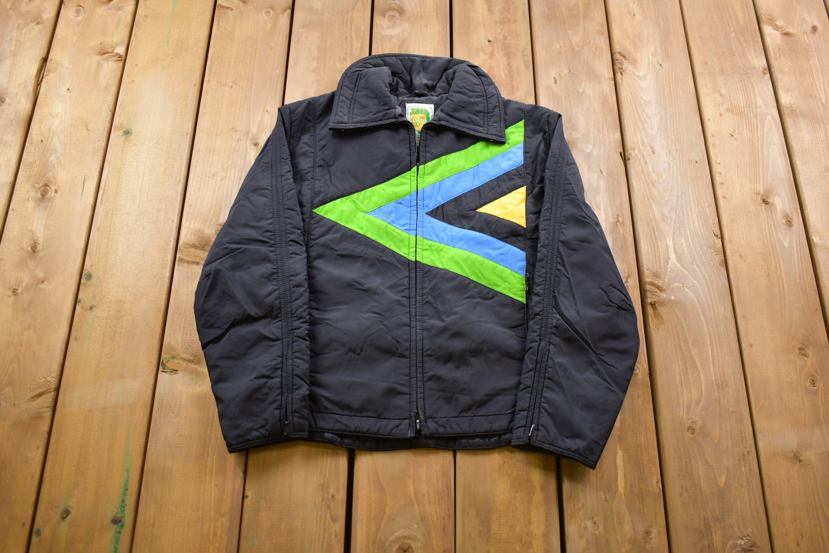 Vintage 1980s Skyr Full Zip Windbreaker Jacket