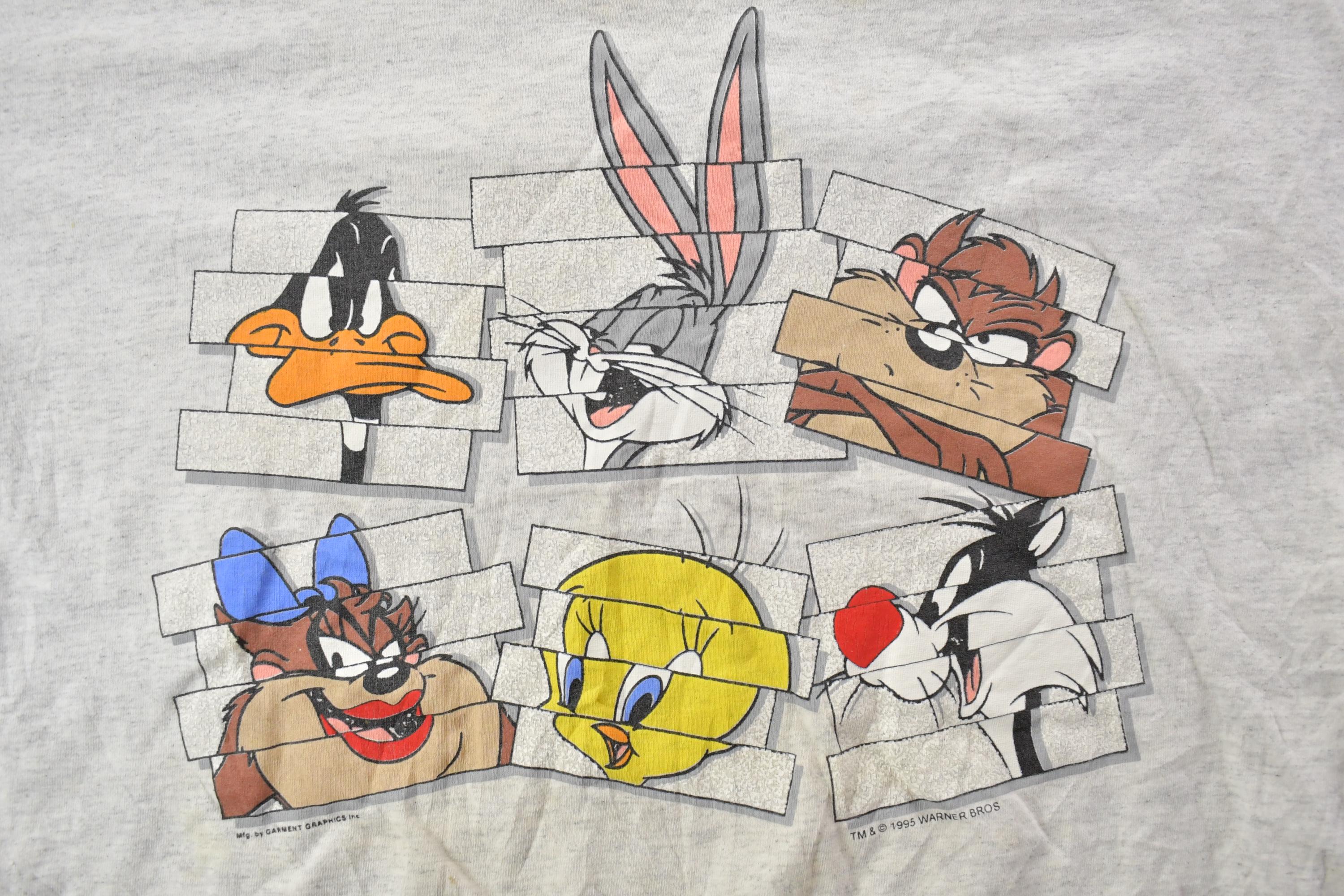Vintage 1990s warner Bro Bugs Bunny Cartoon Promo T-Shirt