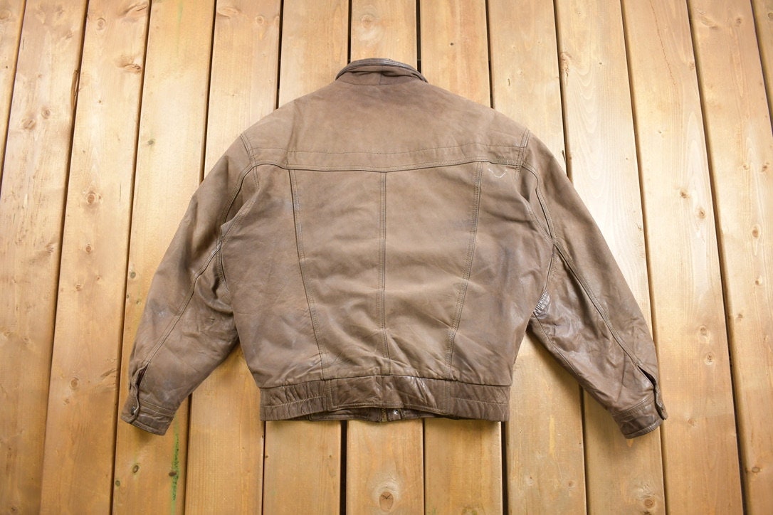 Vintage 1980s Peter England Leather Jacket
