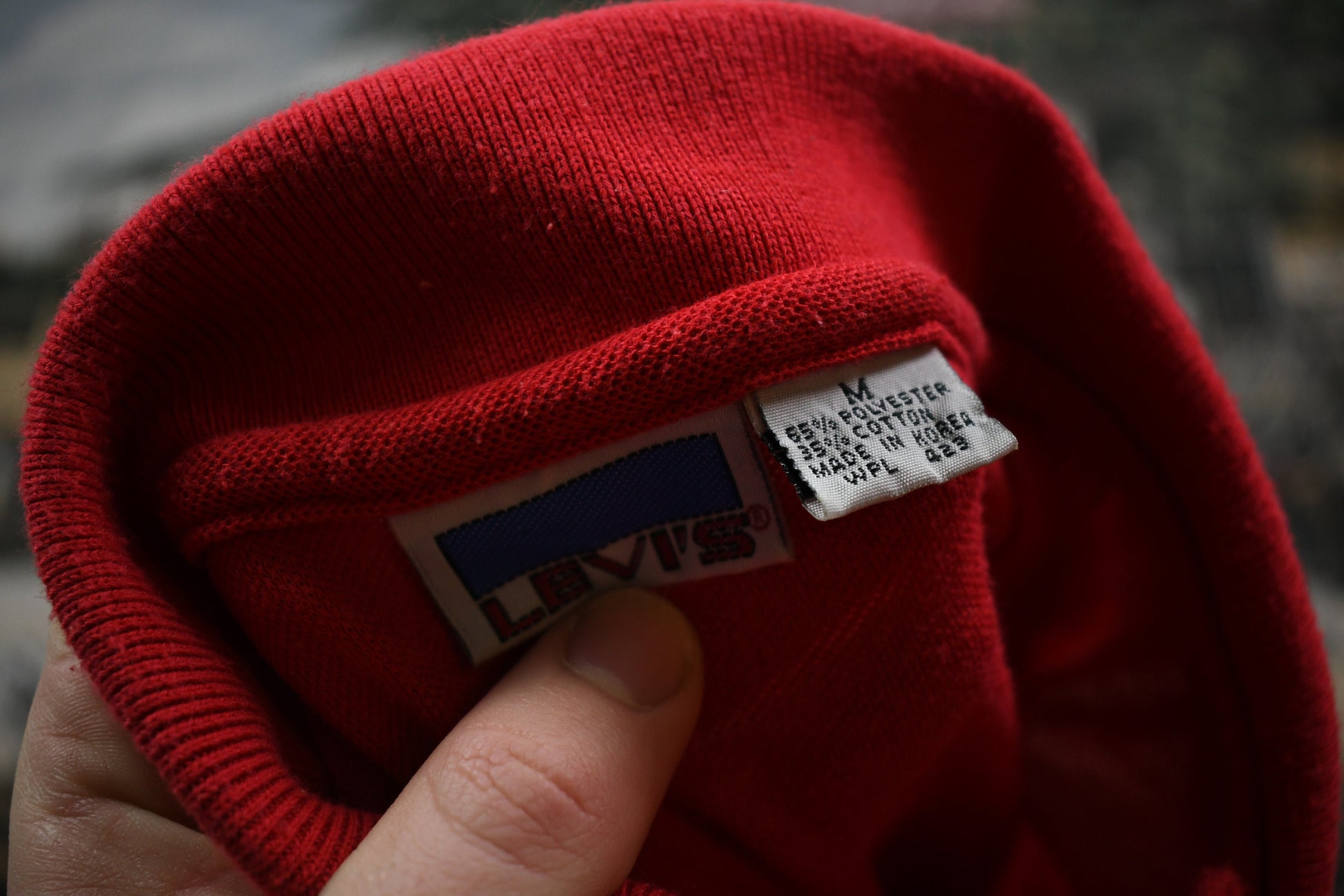 Vintage 1990s Levi's Denim Embroidered Polo Shirt