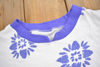 Vintage 1990s Floral Theme All Over Print Graphic T Shirt