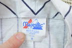 Vintage 1990s New york Yankees Pinstripe Majestic Button Up Shirt MLB Graphic T-Shirt