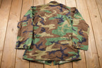 Vintage 1980s Military Army Camo Button Up Shirt