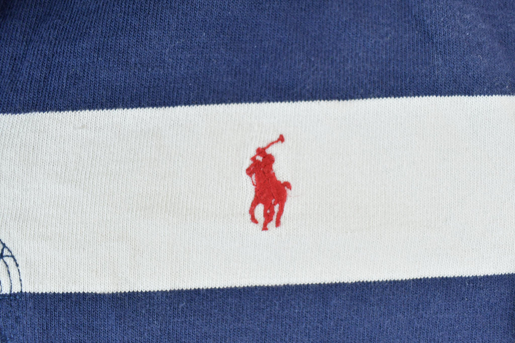 Vintage 1990s Polo By Ralph Lauren Quarter Button Up Long Sleeve Rugby Style Shirt