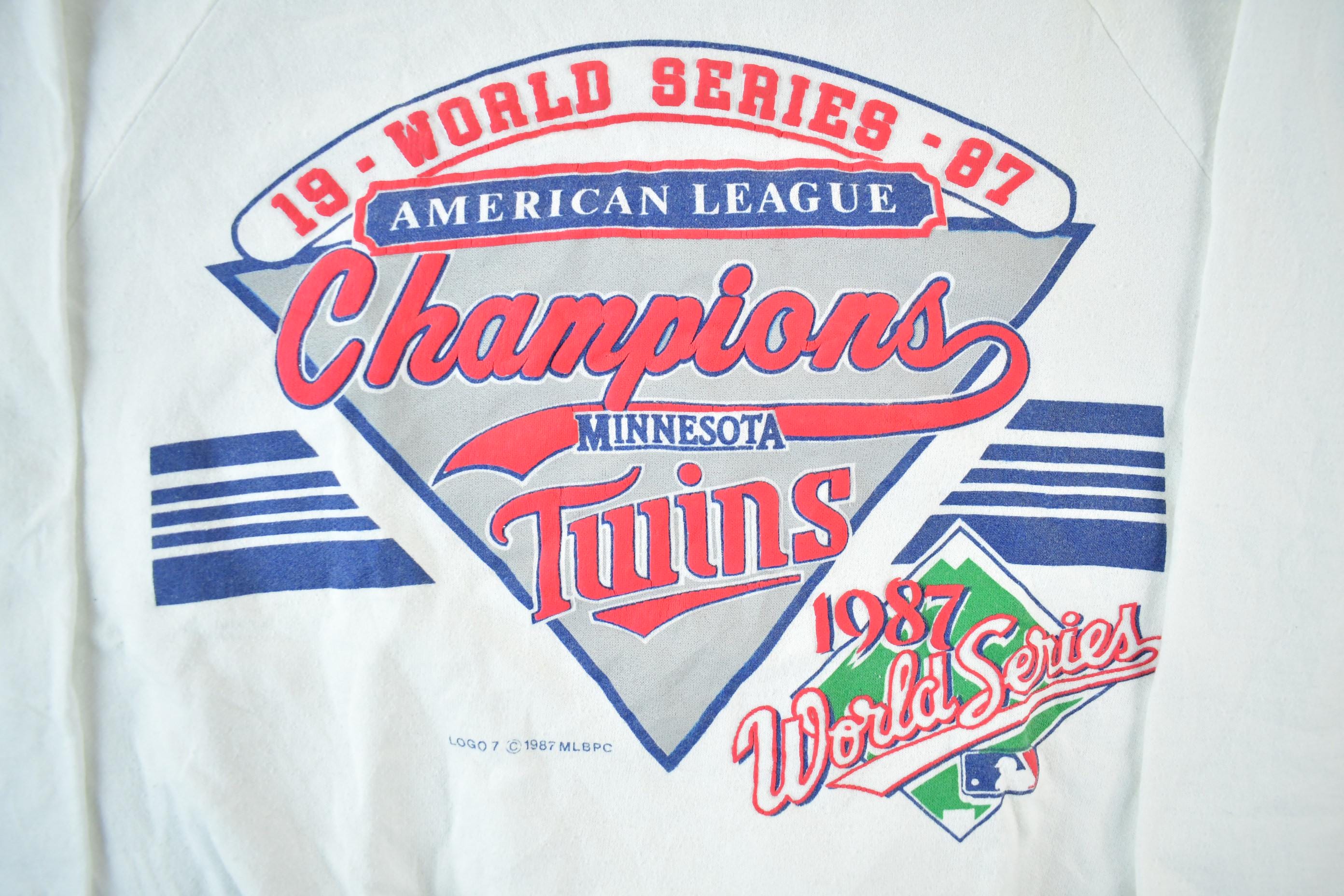 Vintage 1987 Minnesota Twins World Champions MLB Crewneck Sweatshirt Men's Small
