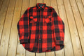 Vintage 1980s Woolrich Buffalo Plaid Flannel Button Up Shirt Men's Large