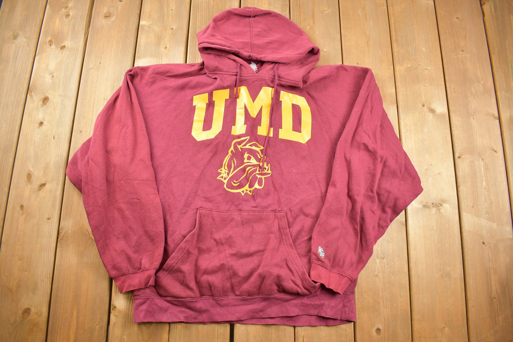 Vintage 1990s University Of Minnesota-Duluth Bulldogs Ice Hockey Collegiate Hoodie